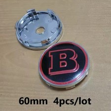 SET 4 TAPPI RUOTA DIAM. 60 MM CROME/RED BRABUS