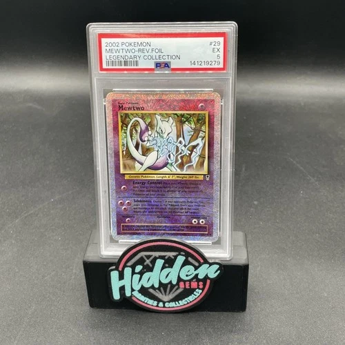 2002 Pokémon Mewtwo Reverse Firework Foil Legendary Collection 29/110 PSA 5 EX