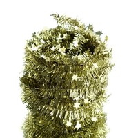 Kaemingk Weihnachts-Lametta-Sterngirlande Gold GläNzend 7 Meter - Kunststoff