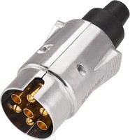 7-Poliger AnhäNgerstecker Aluminium Wasserdicht Messingkontakte 12V-24V PKW LKW