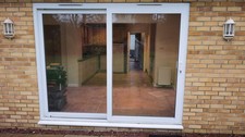 white upvc double glazed patio sliding doors