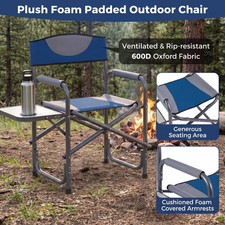 Lightweight Portable Directors Chair Padded for Outdoor