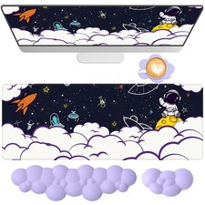 Keyboard Mouse Pad Set, Large Gaming Mouse Pad  Keyboard Wrist Rest  Mouse ...