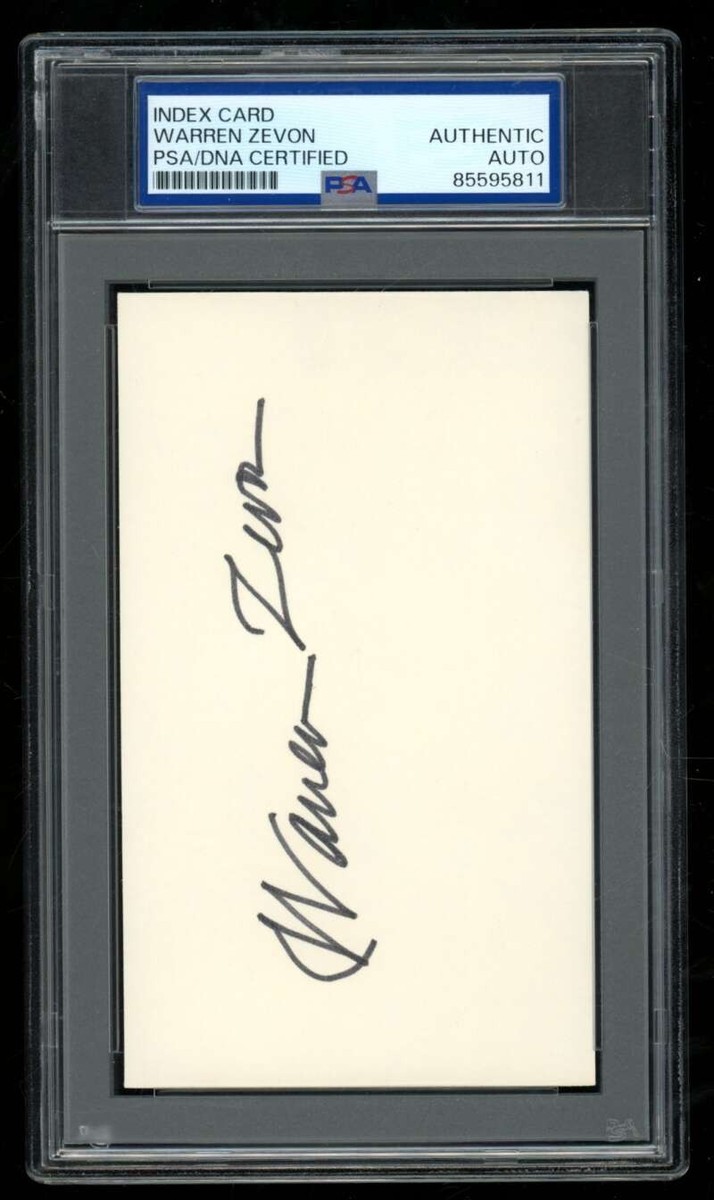 Warren Zevon Signed Cut Auto Autograph PSA/DNA Authentic ZK9573 | eBay