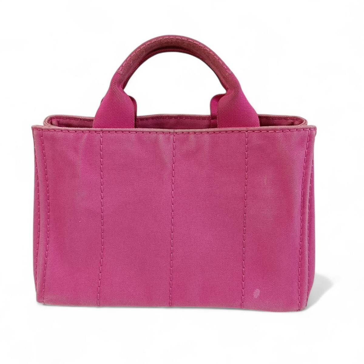 Prada Canapa Pink Canvas Shoulder Bag Vintage Authentic thumbnail 3