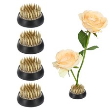 4pcs Flower Frog, Round Brass Frogs for Arrangements Gold, 1.4" 