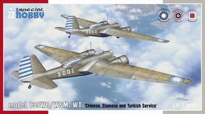 Special Hobby 1/72 Model 139WC bomber Chinese Thailand & Turkish Martin B-10