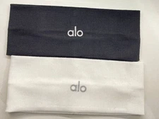 Alo Yoga 2-Pack Headbands – Black/White – New with Tags – Fitness & Running