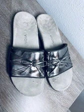 Vionic Womans Size 8.5 39 Bella Slide Comfort Supportive Sandal Pewter