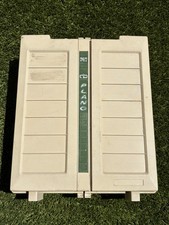 VTG Plano Fishing Tackle Box Model 767 Beige Green Handle Folding 15X12X5 USA