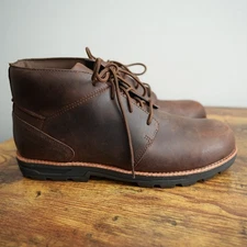 Worx by Red Wing #5406 Men Zinc Brown Leather Safety Chukka Boots New 12 M