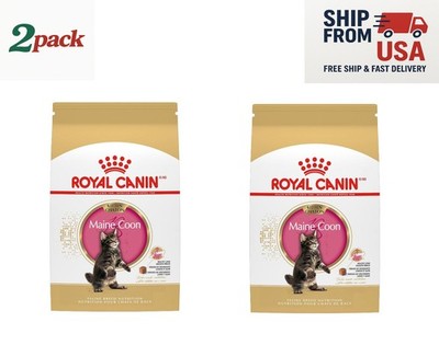 Royal Canin Feline Breed Nutrition Maine Coon Breed Kitten Dry Cat Food/3 Lb x 2