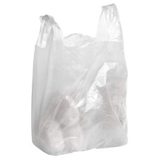 500 Pack White T-Shirt Plastic Bags 18x10x30 0.80 mil Polyethylene