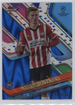 2024 Topps Finest UEFA Club Competitions 12/150 Jesper Uneken #24 Rookie RC h3a
