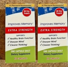 2 Pack Extra Strength - 120 Count 20mg Capsules New Free Shipping, Ship From USA