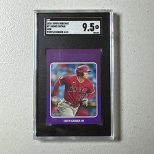 2024 Topps Heritage Mini Shohei Ohtani Purple 04/15 SGC 9.5 #7 Season Highlights