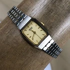 Vintage Seiko Women 2Y01-1A68 Fashion Two Tone Quartz Analog 17mm Watch 7 1/4"