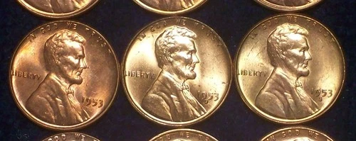 1953-PDS UNC/BU WHEAT CENTS - TOUGH COINS - SEE PICS!!