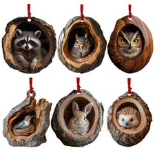 Christmas Acrylic Animal Ornaments Christmas Tree Pendant Decor**