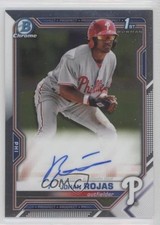 2021 Bowman Chrome Prospects Auto Johan Rojas #CPA-JR Auto ou0