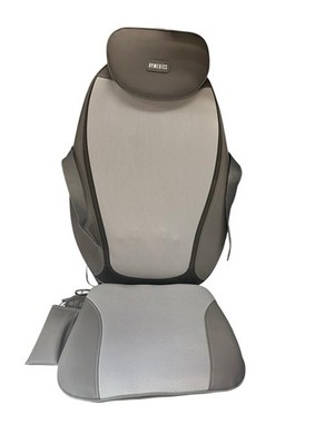 HoMedics-Shiatsu Massage Cushion with Heat Beige MCS-380H 27.5''Lx18.1''Dx5.1''H