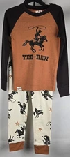 Lazy One Kids Pajamas PJ Yee-Haw Size 8 Western Rider Bronc Horse NWT KID869