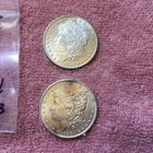 MORGAN 90% SILVER DOLLAR COINS.  LOT OF 2  UNC.  NICE !  PRE. 1921 LOT # 6 — photo 3