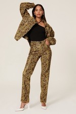 Good American 90s Icon Faux Snake Skin leather pants size 10/30 NWT