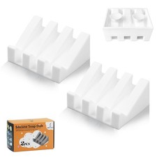 Silicone Soap Dish for Bar Soap Holder for Shower Bathroom Self Draining Waterfa