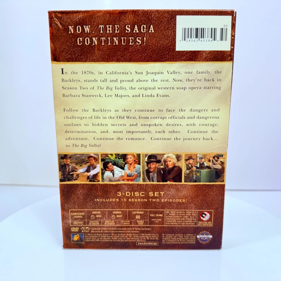 The Big Valley Season Two (Season 2 /Second Season) - 3 DVD Set - 15 Episodes - Image 3 of 4