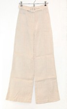 OTHER STORIES FLARED LINEN TROUSERS PANTS with BELT -CREAM IVORY -SIZE 2 - NWT