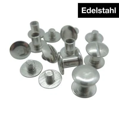 25 x Buchschrauben -  Edelstahl - silber/matt - Schraubniete - Chicago-Schraube - Bild 1 von 4