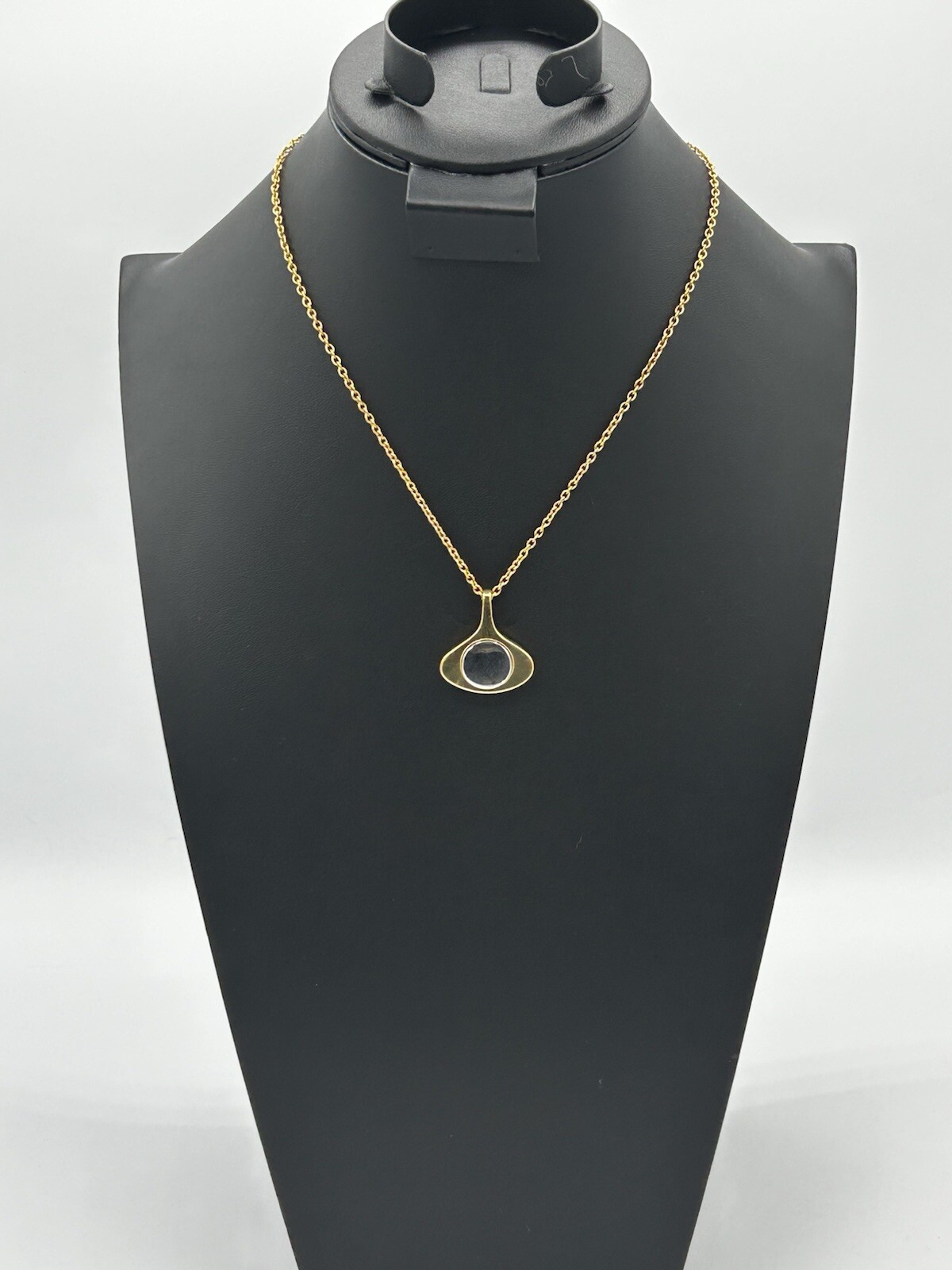 Beautiful Vintage 1976 Avon  Dimensions Mirror Teardrop Pendant Necklace