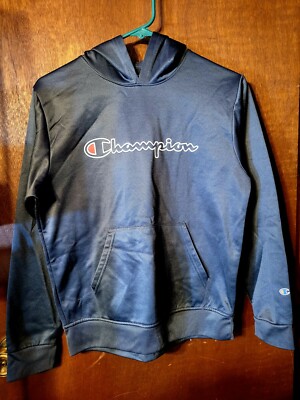 Boys Grey Champion Long Sleeve Pull Over Athletic Hoodie, Great Condition,  Used