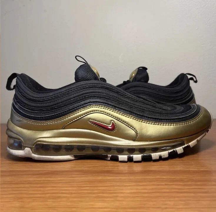 Nike air max 97 qs black shop and gold