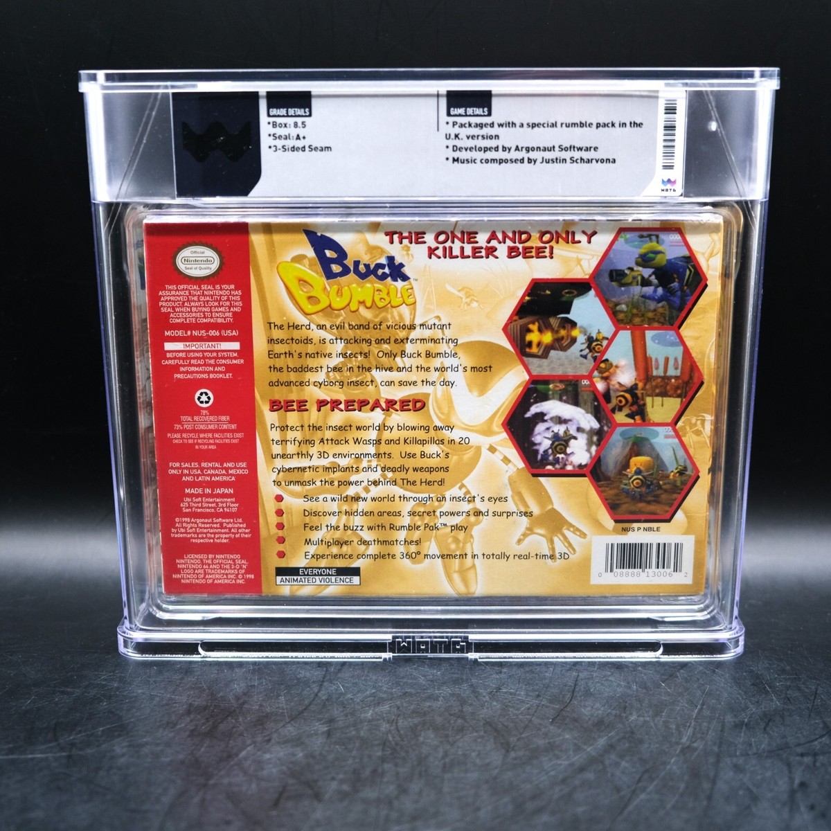 WATA 8.5 A+ Buck Bumble Nintendo 64 N64 Brand New Factory Sealed