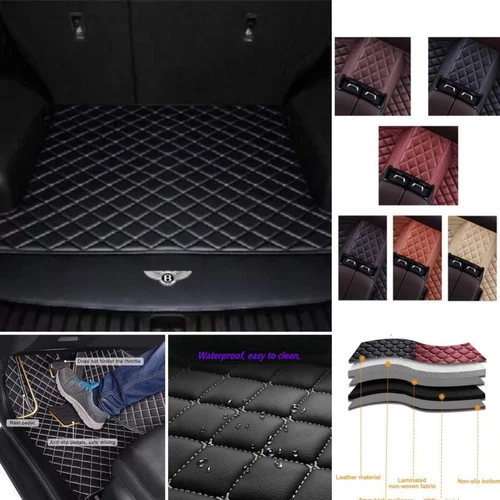 For Bentley All Model Car Floor Mats Waterproof Front & Rear Custom Auto Carpets - Imagen 12 de 34