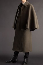 Inverness Cape - Green, Halloween green coat, gothic green cape