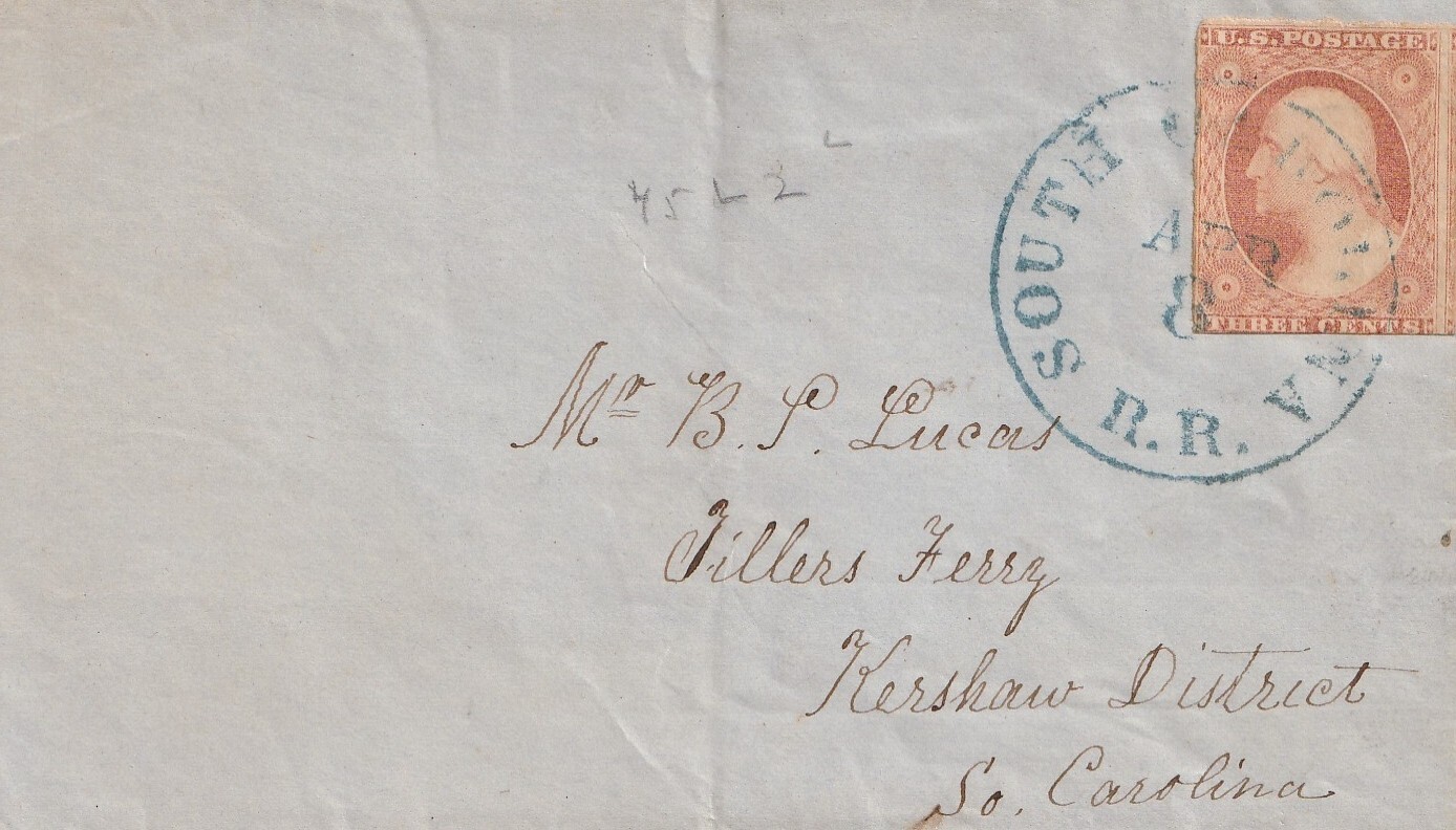 South Carolina R.R. sent to Tillers Ferry, South Carolina. US11. eBay