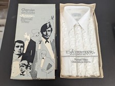 Arrow Vintage Tuxedo Ruffle Bib Formal Wear Dress Shirt NOS