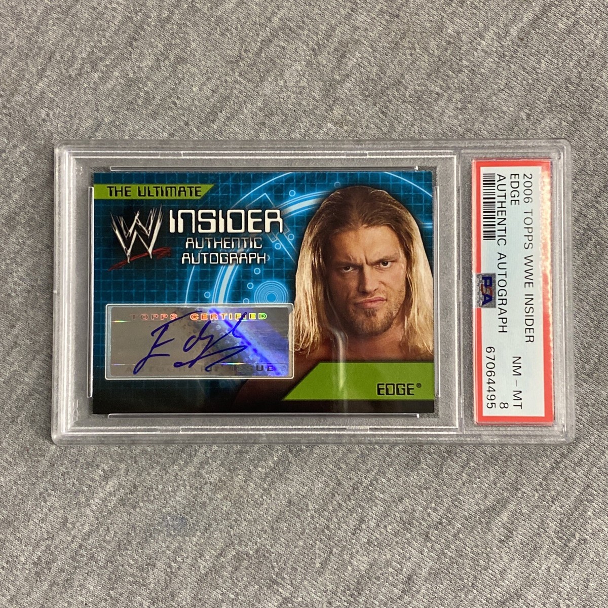 2006 Topps WWE Insider Edge Authentic Autographs PSA 8 NM-MT 2006 Topps WWE Insider Edge Authentic Autographs PSA 8 NM-MT