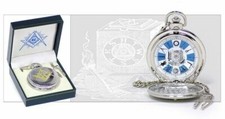 Masonic Square and Compasses Symbols Mason Pocket Watch Freemasons Silver USA
