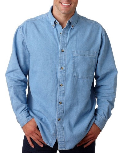 UltraClub Men's Long-Sleeve Cypress 