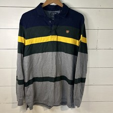 Chaps Polo Mens Large Long Sleeve Button Collared Dress Shirt