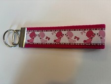 Poodles Dog Breed 6" Key chain Key Fob Wrist Strap Key Ring Gift Pet Love Paws