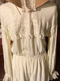 Free People Ruffle & Lace Romper/Beach Cover Up Size M *NEW*
