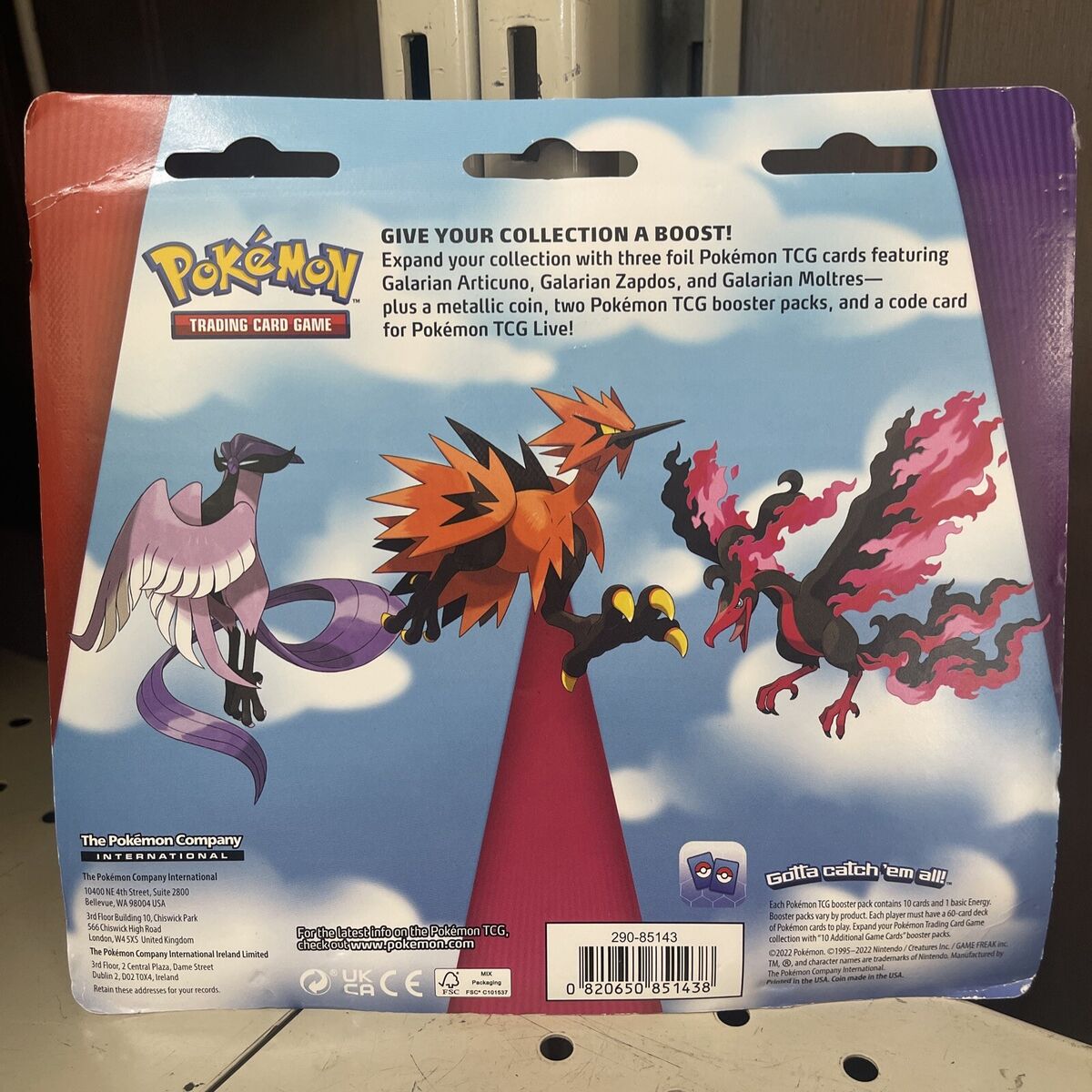 Galarian Zapdos Blister TCG Live Codes