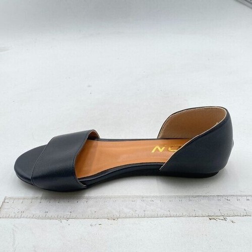 YDN Women Western Peep Toe D'Orsay Casual Flats Slip on Walking Shoes Black - Picture 2 of 8