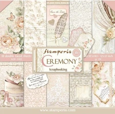 Stamperia CEREMONY - 12" X 12" Double Sided Paper - 10 SHEETS, Wedding