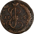 Russia Catherine II Copper 1795 EM Denga Ekaterinburg Mint ch.VF C# 56.2 (697) — photo 3